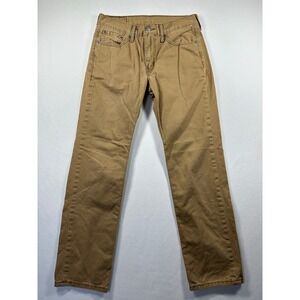 Levi Strauss 514 Straight Fit Tan Jeans Mens Size 30x30 Preppy Soft Cotton Chino